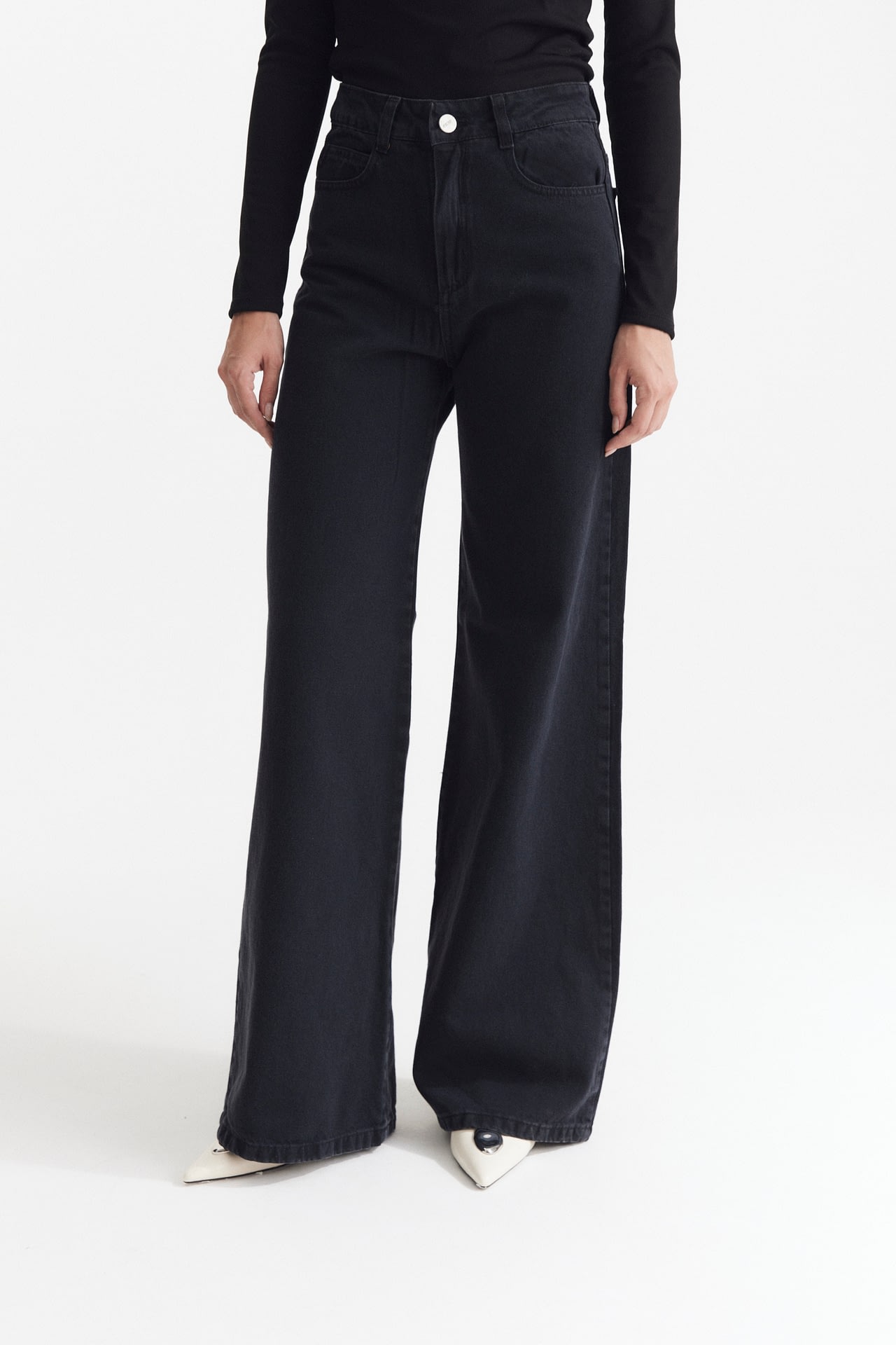 Jean Wide Leg Full Black