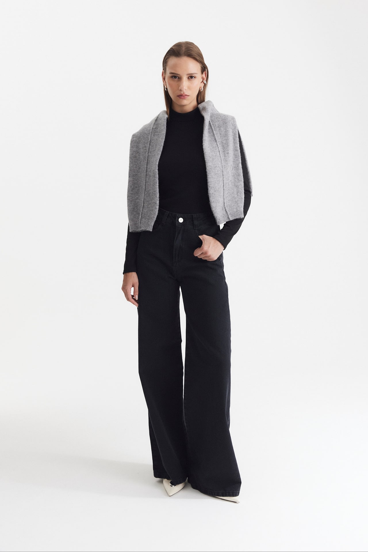 Jean Wide Leg Full Black