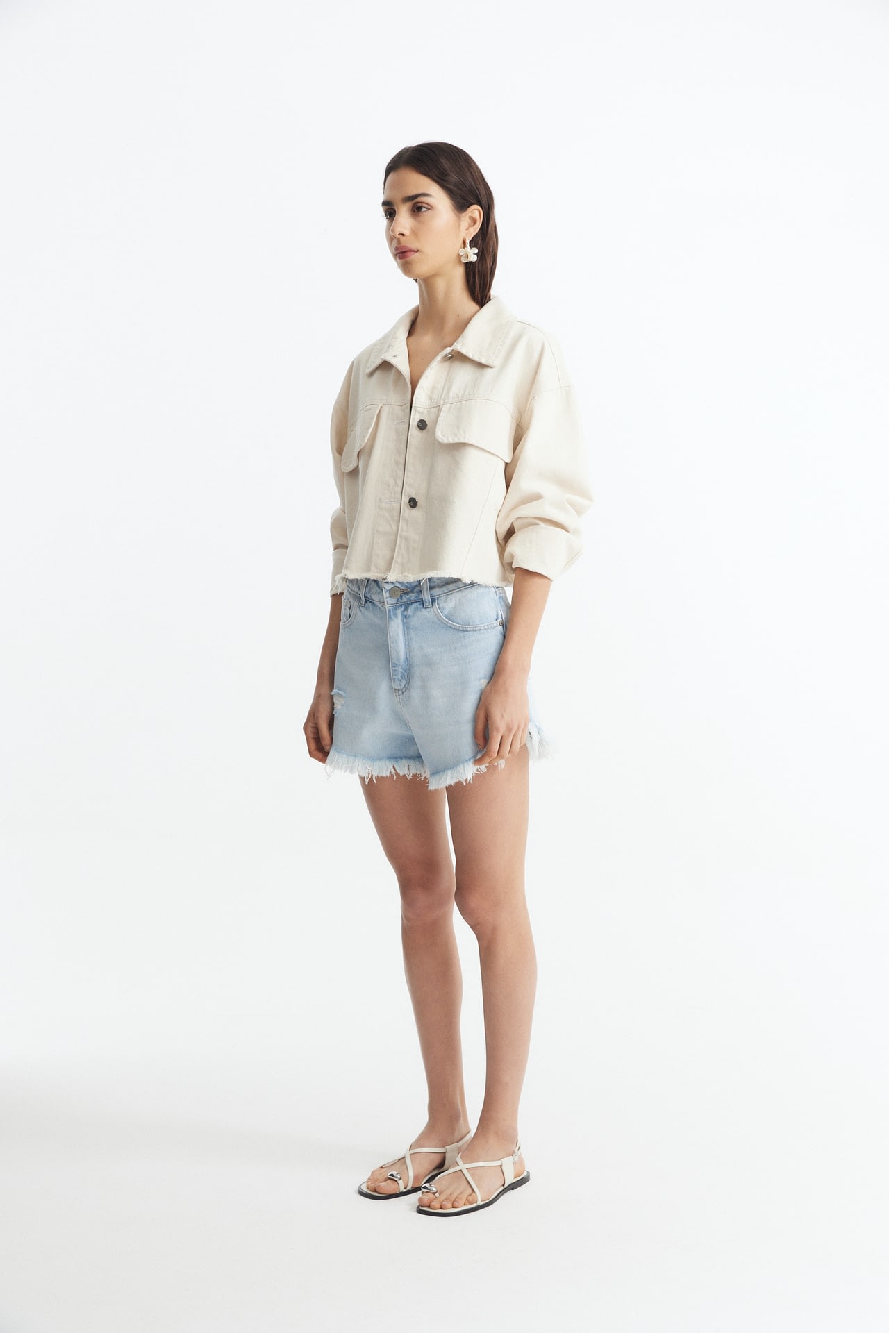 Campera Crop Cascarilla