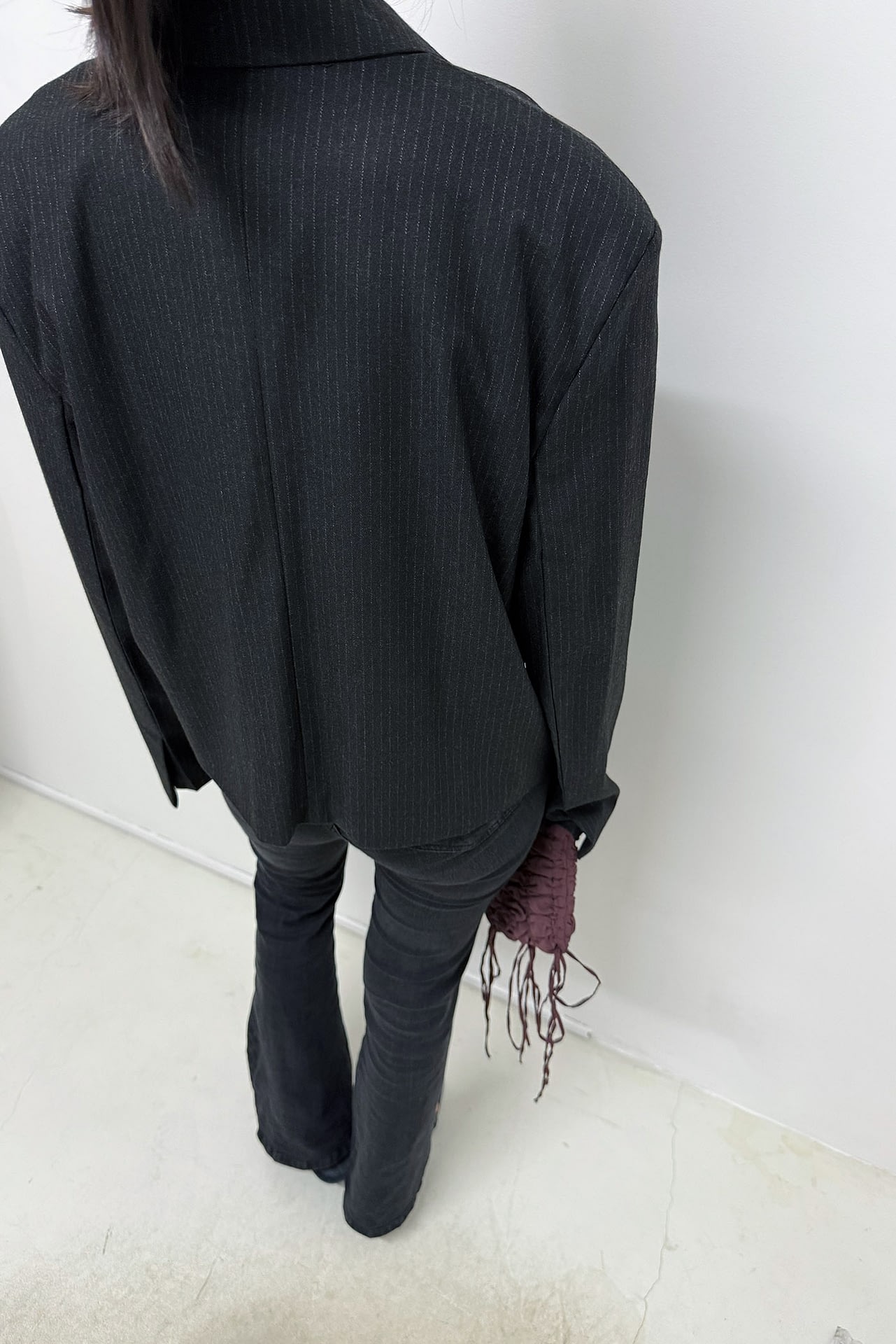 Blazer Over Crop Rayado
