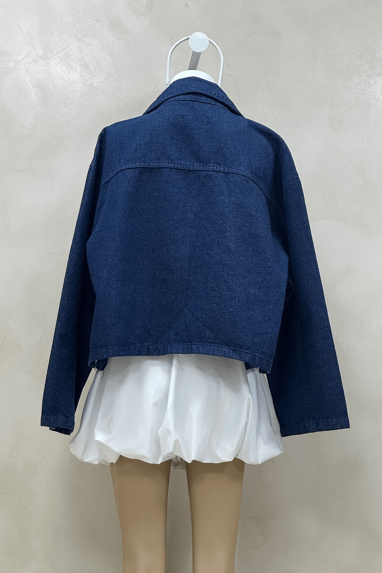 Campera Denim Bolsillos Azul