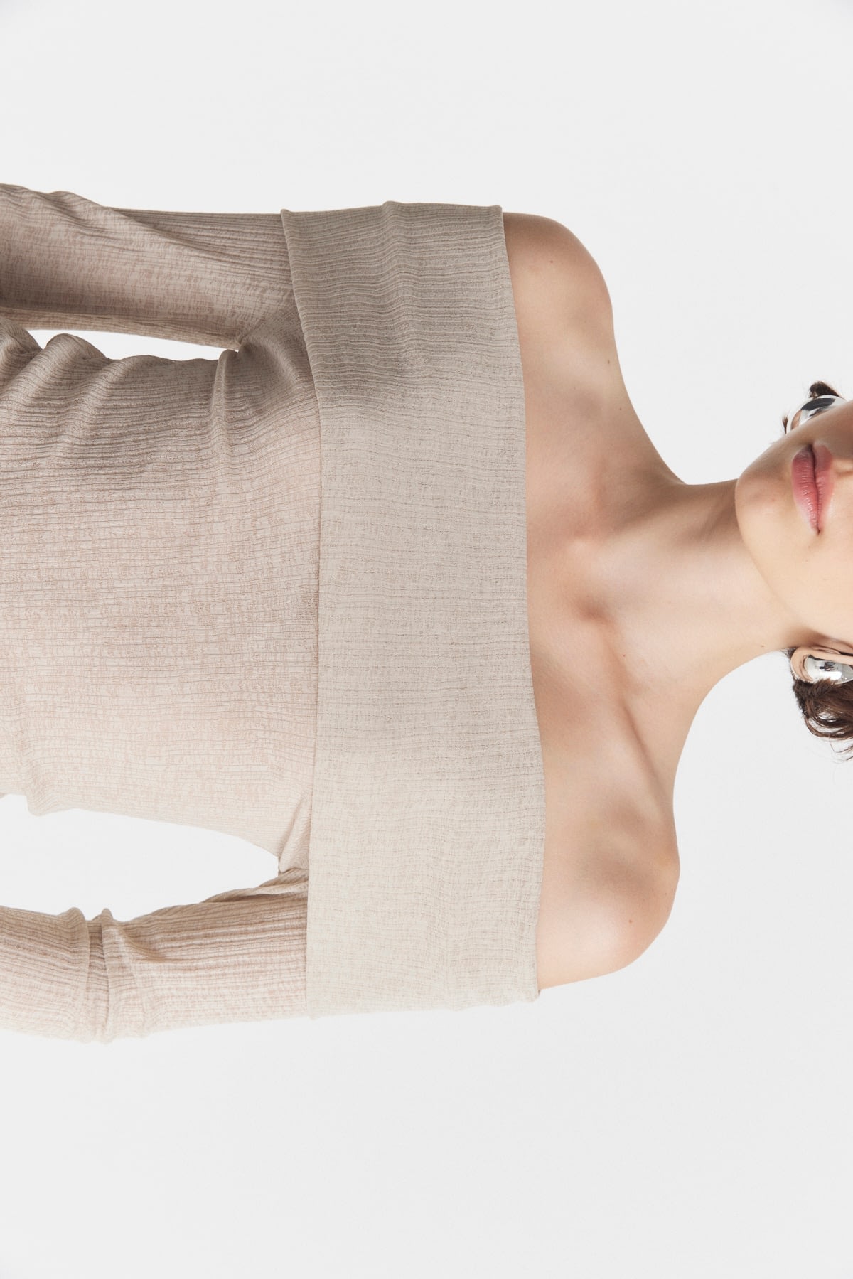 Camiseta Off Shoulder Azu