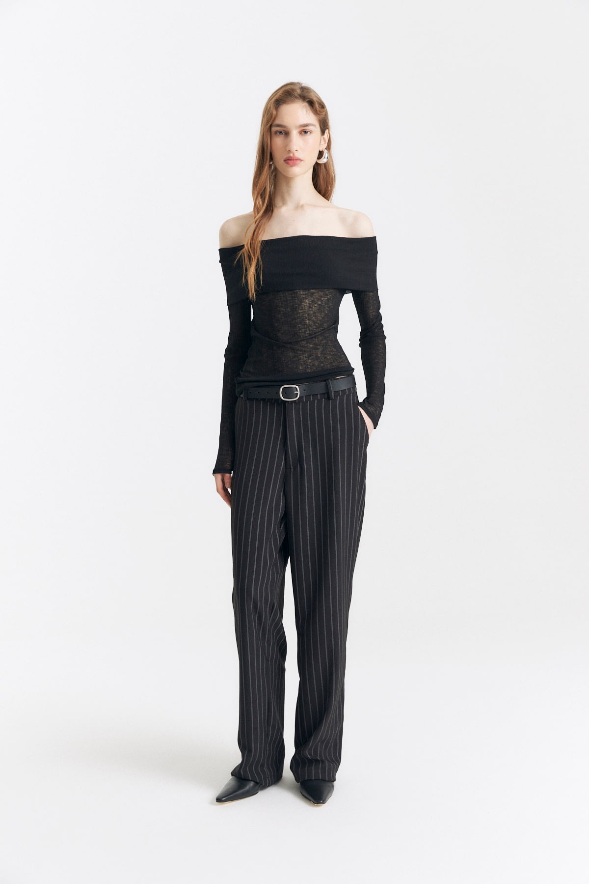 Camiseta Off Shoulder Azu