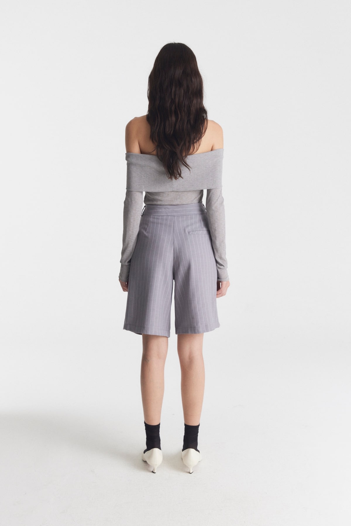 Camiseta Off Shoulder Azu