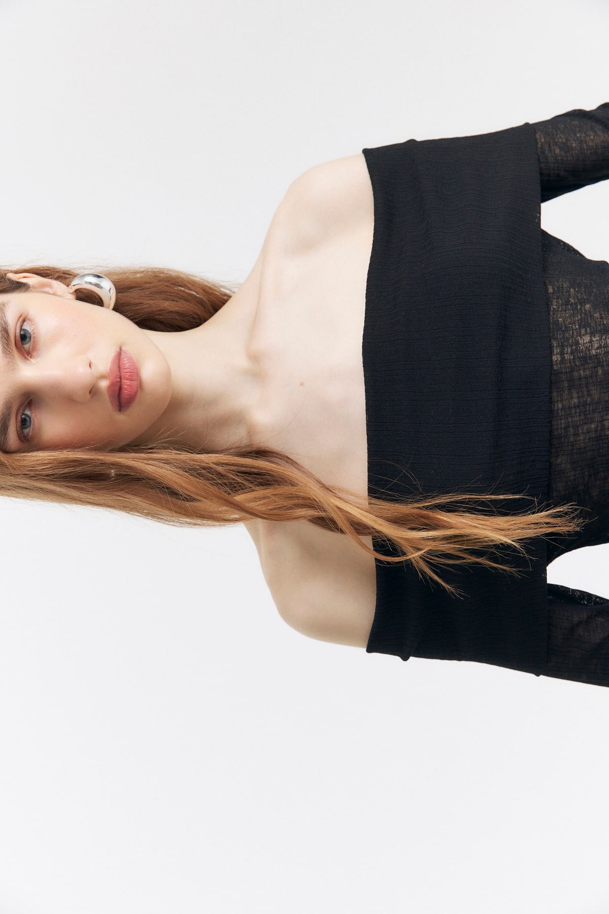 Camiseta Off Shoulder Azu