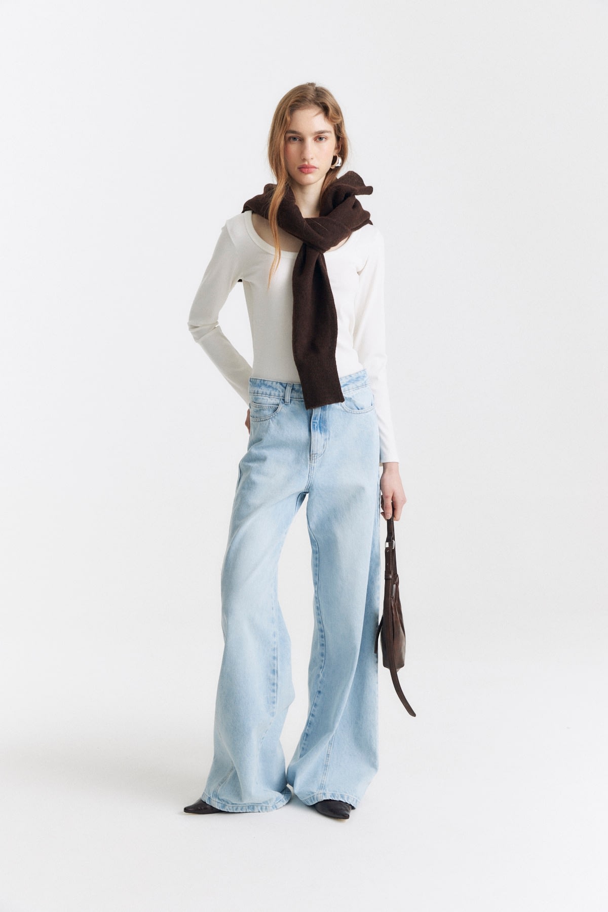 Jean Wide Leg Full Recorte Delantero