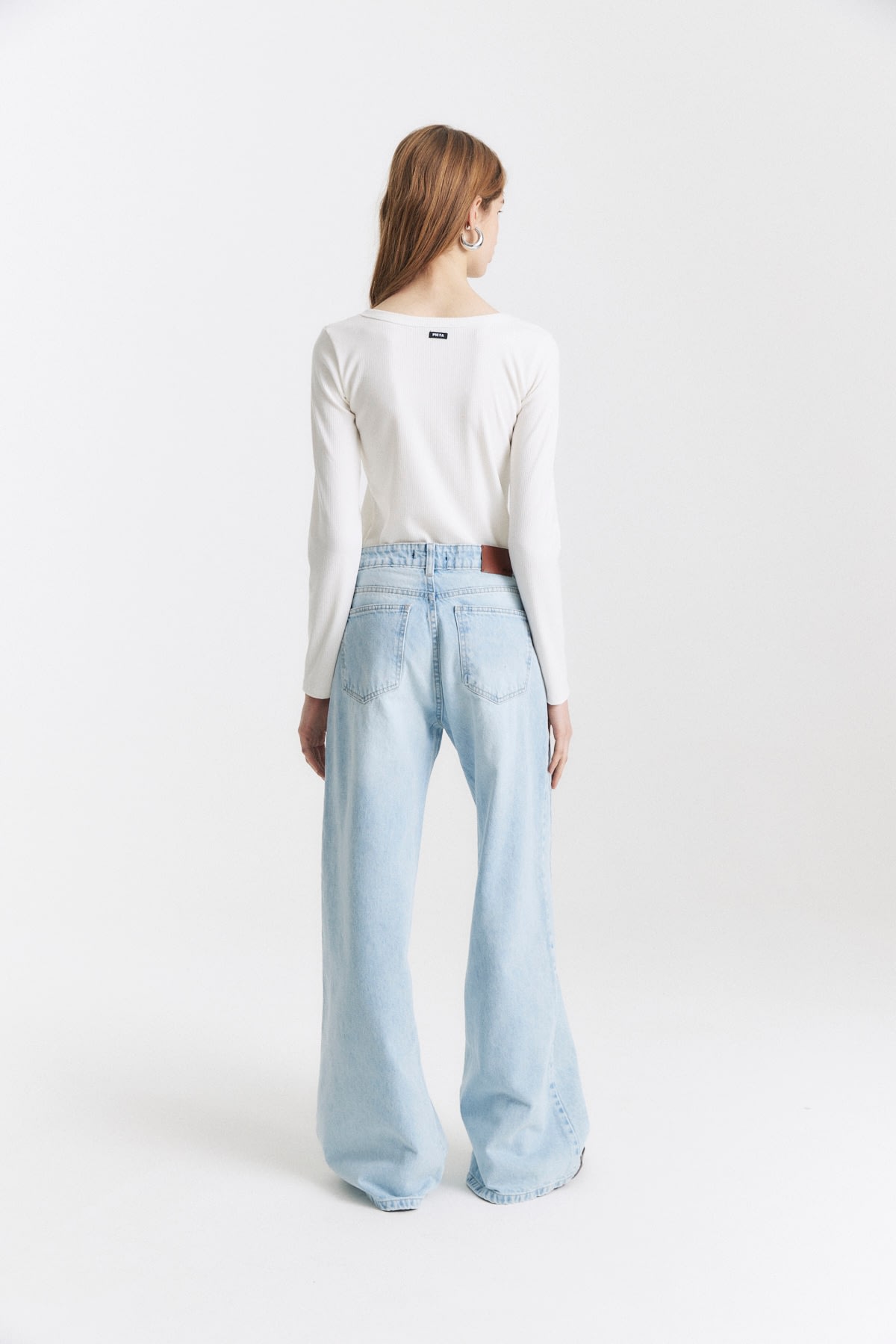 Jean Wide Leg Full Recorte Delantero