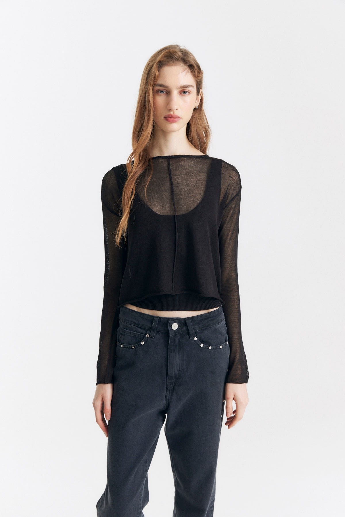 Sweater Tejido Fino Combinado