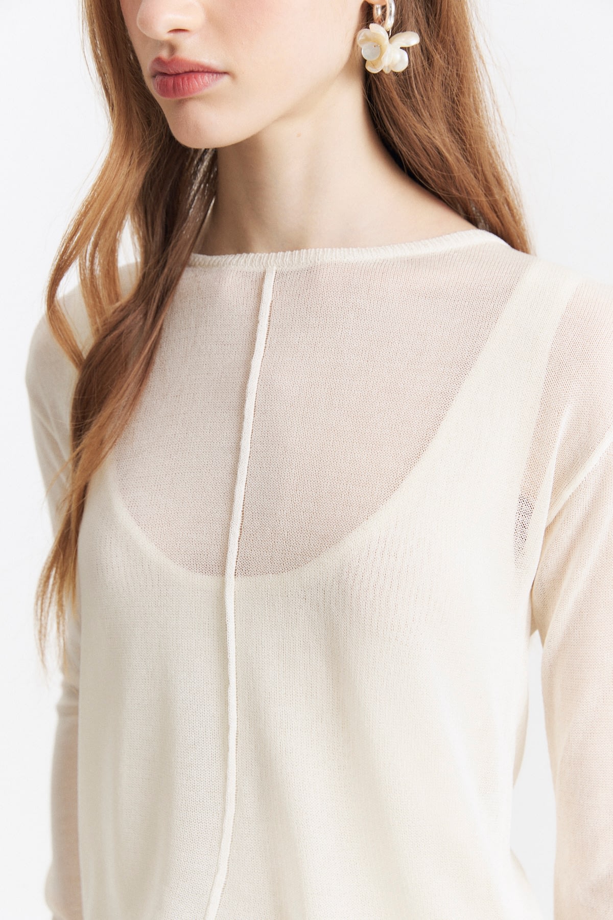 Sweater Tejido Fino Combinado