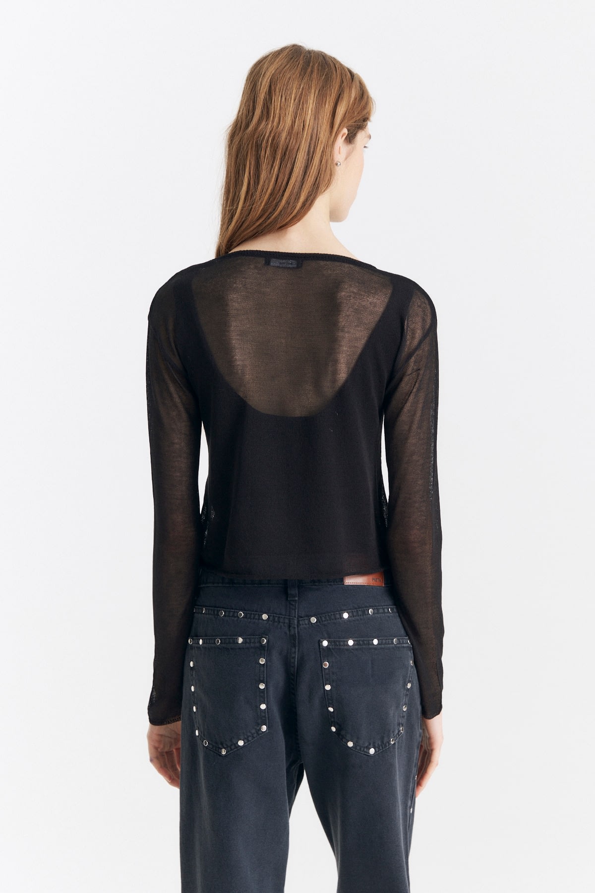 Sweater Tejido Fino Combinado