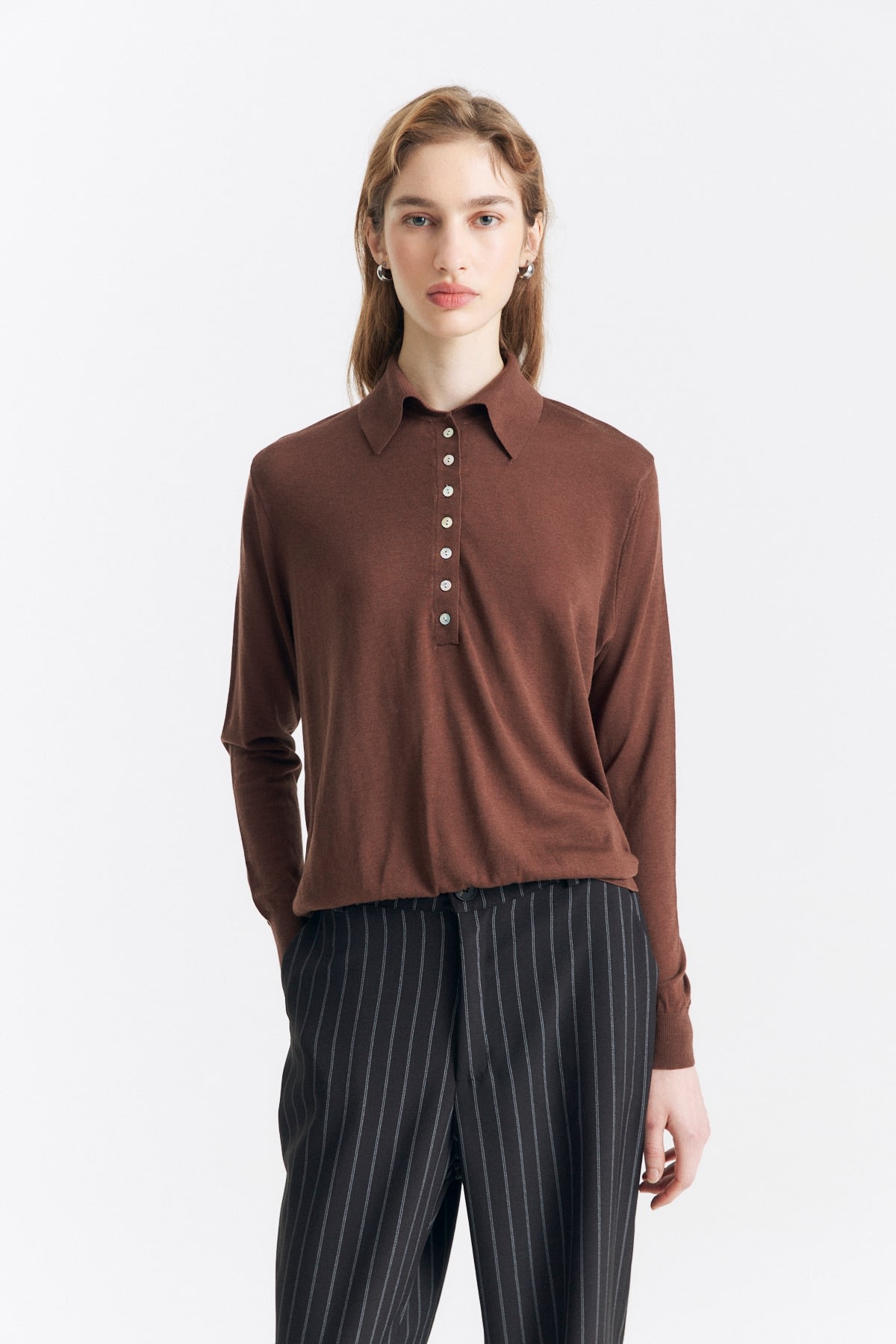 Sweater Tejido Fino Botones