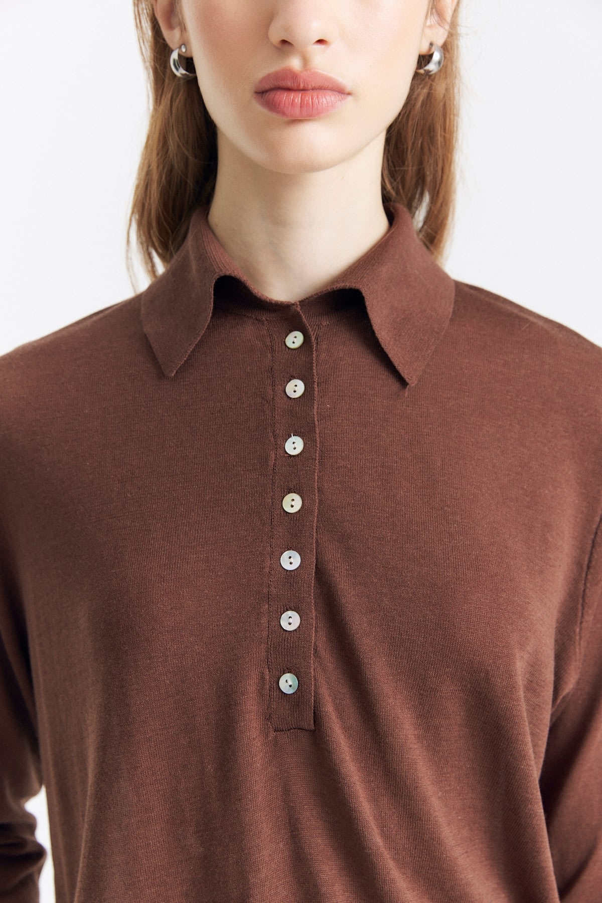 Sweater Tejido Fino Botones