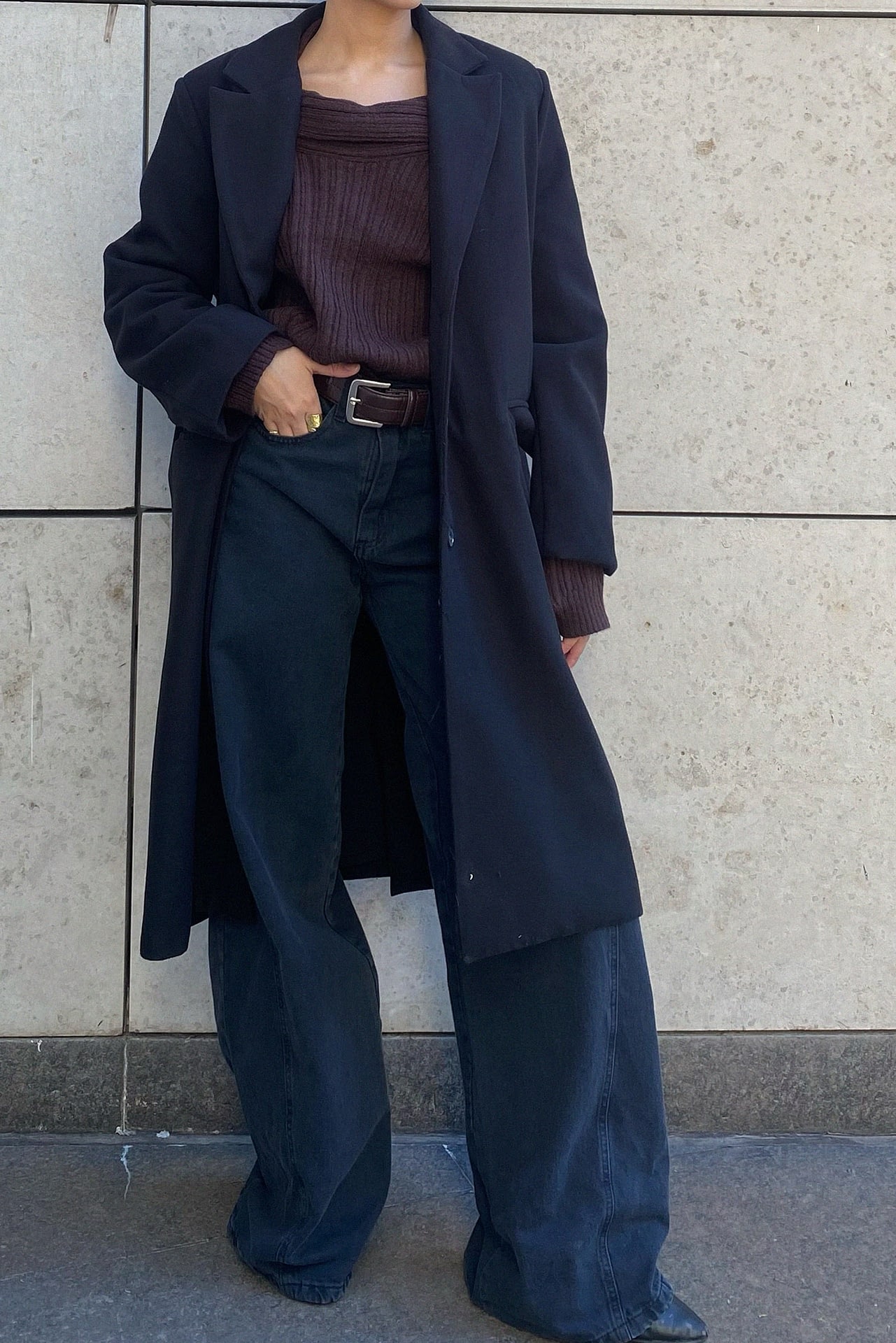 Jean Wide Leg Full Recorte Black