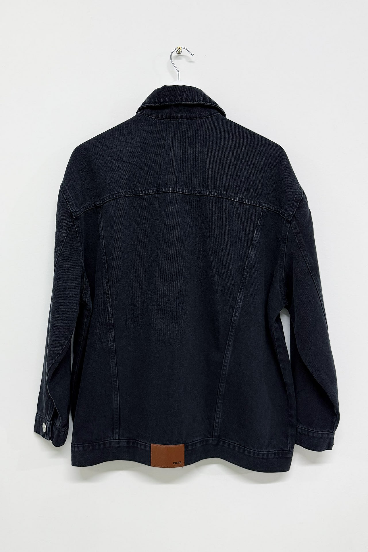 Campera Denim Recortes Black