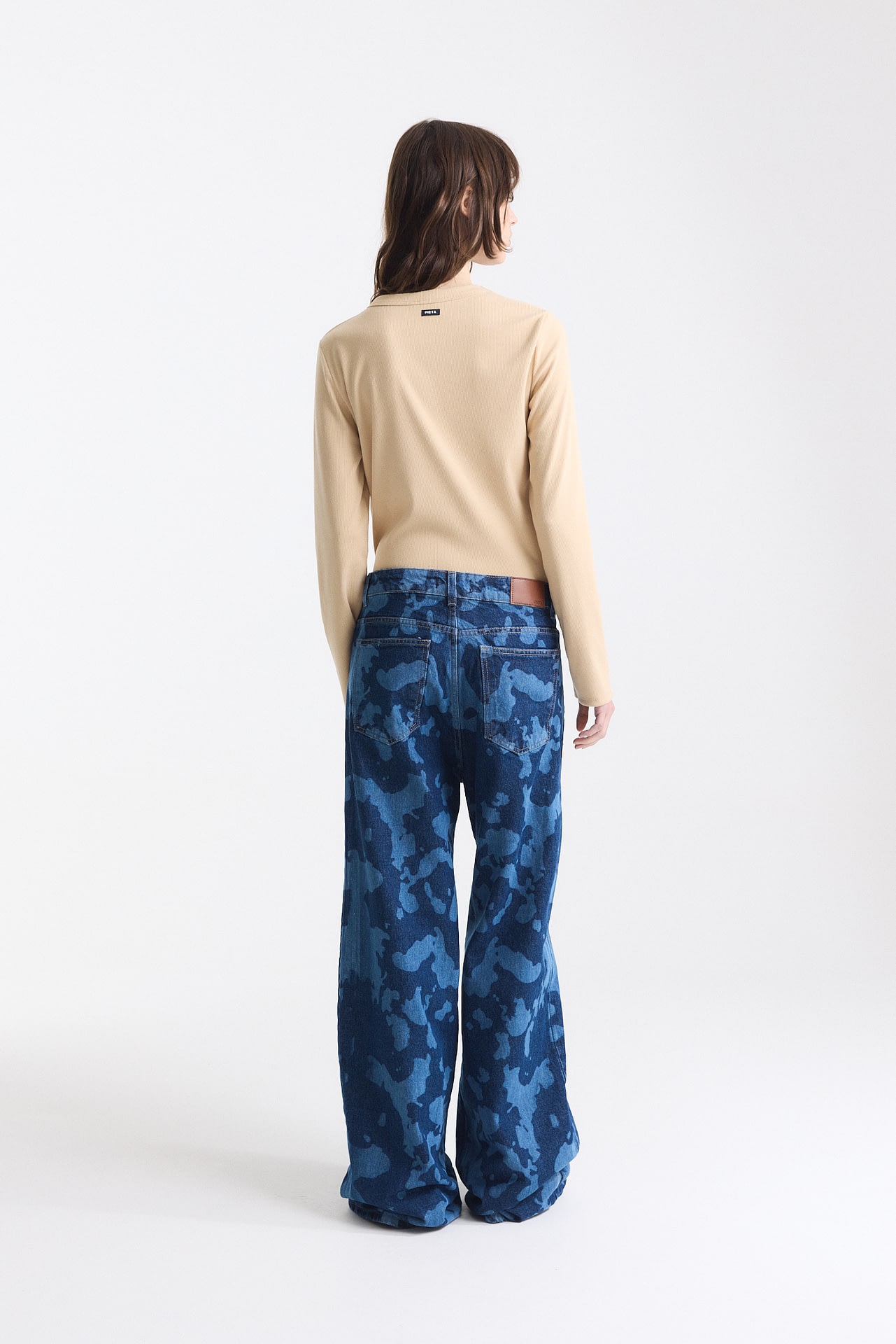Jean Wide Leg Full Vaca Laser