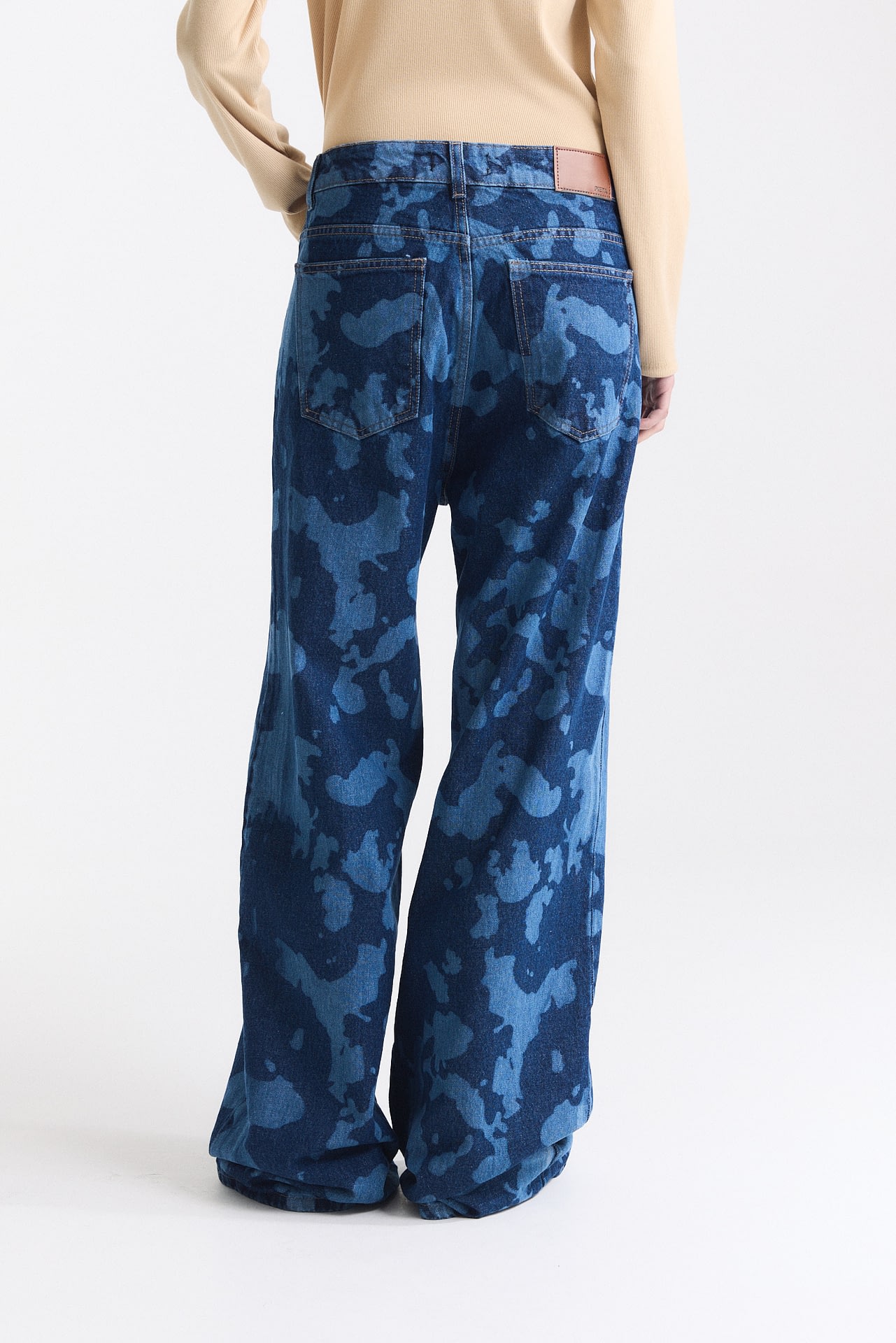 Jean Wide Leg Full Vaca Laser