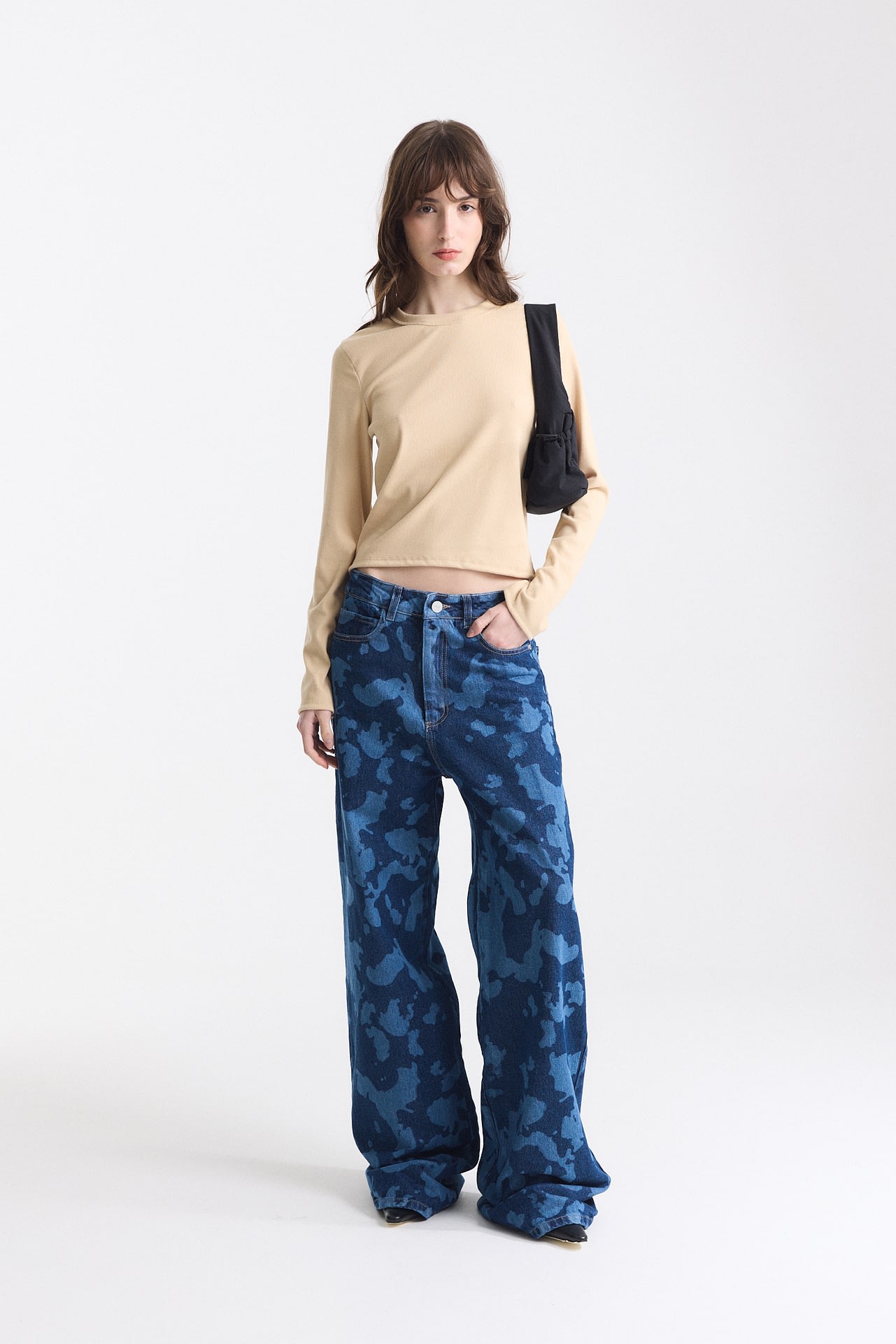 Jean Wide Leg Full Vaca Laser