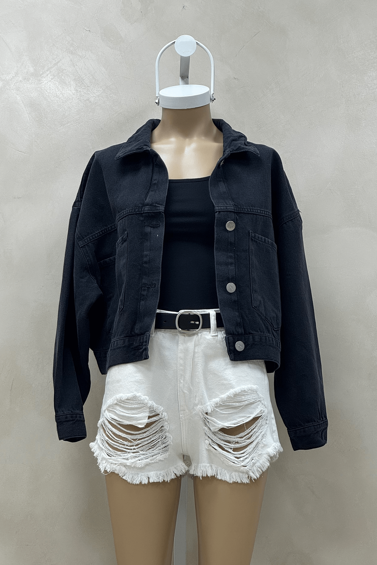 Campera Maxi Bolsillos Black