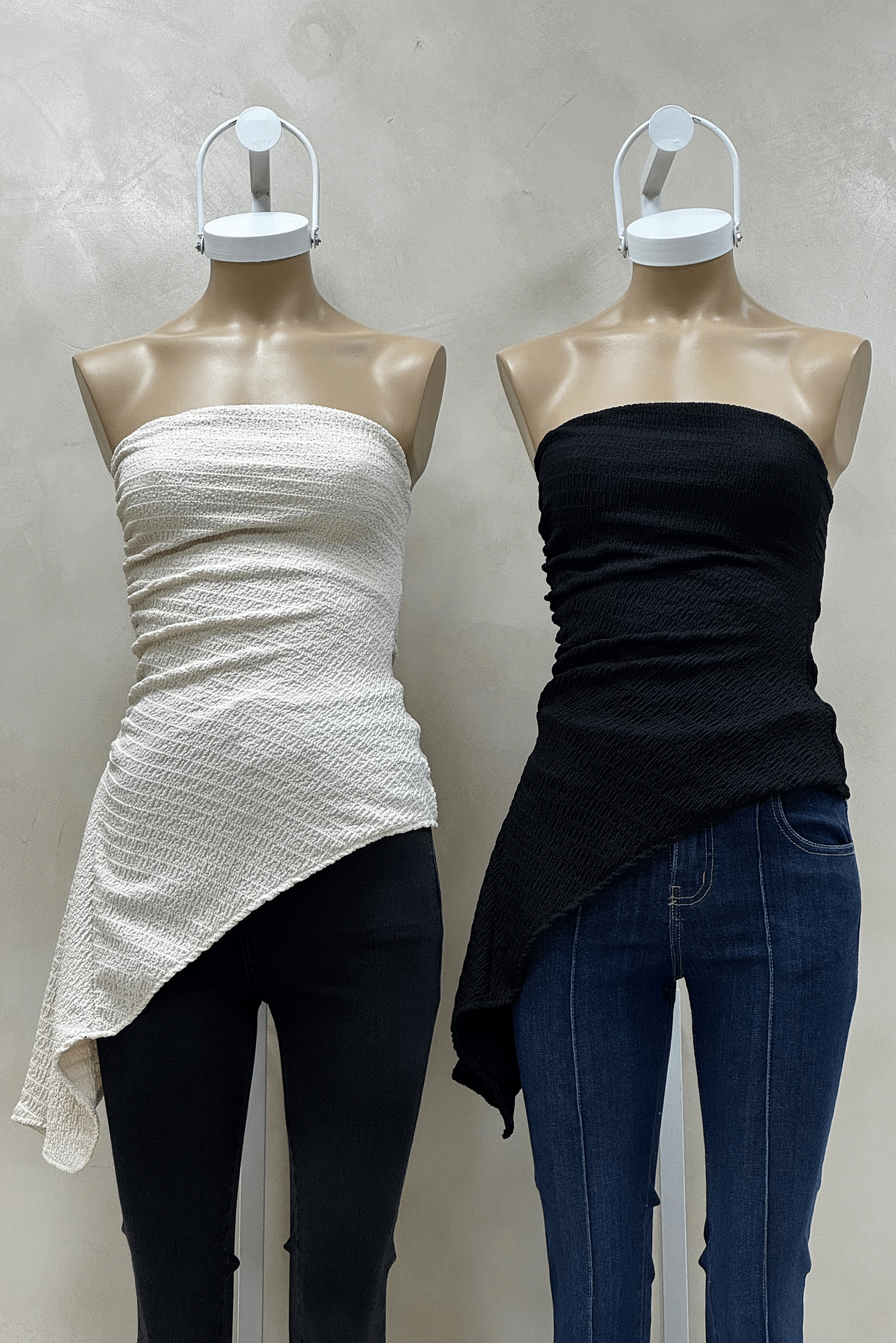 Top Strapless Volado Lateral