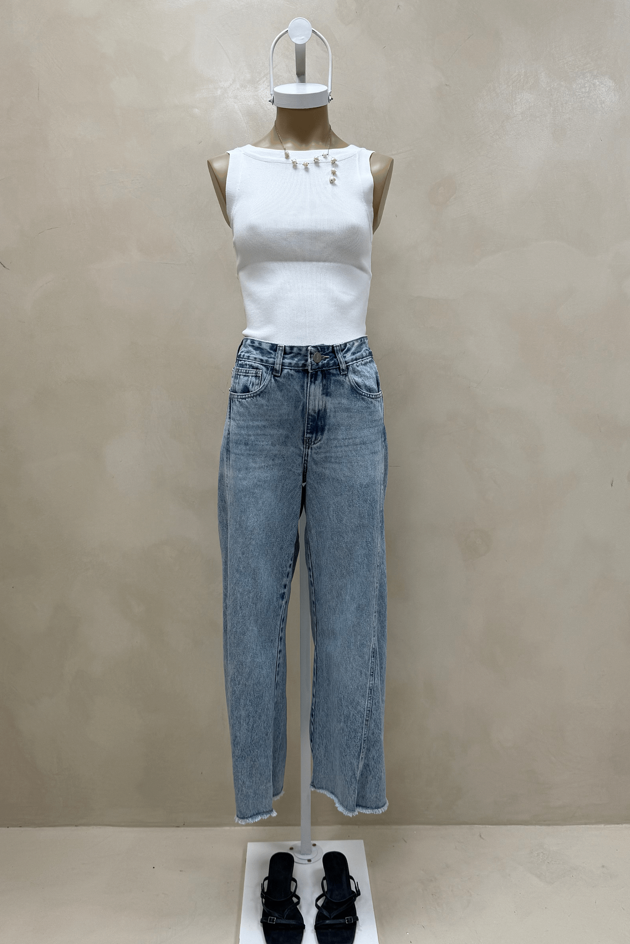 Jean Wide Acid con Recortes 