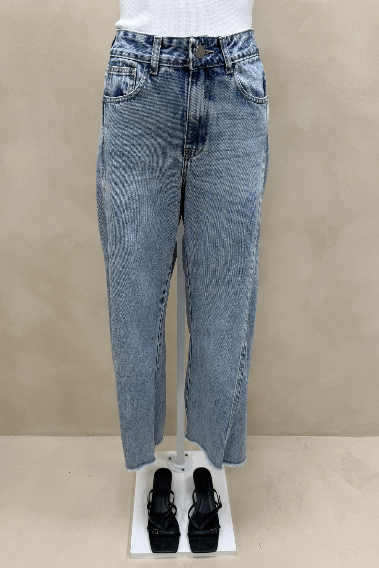 Jean Wide Acid con Recortes 