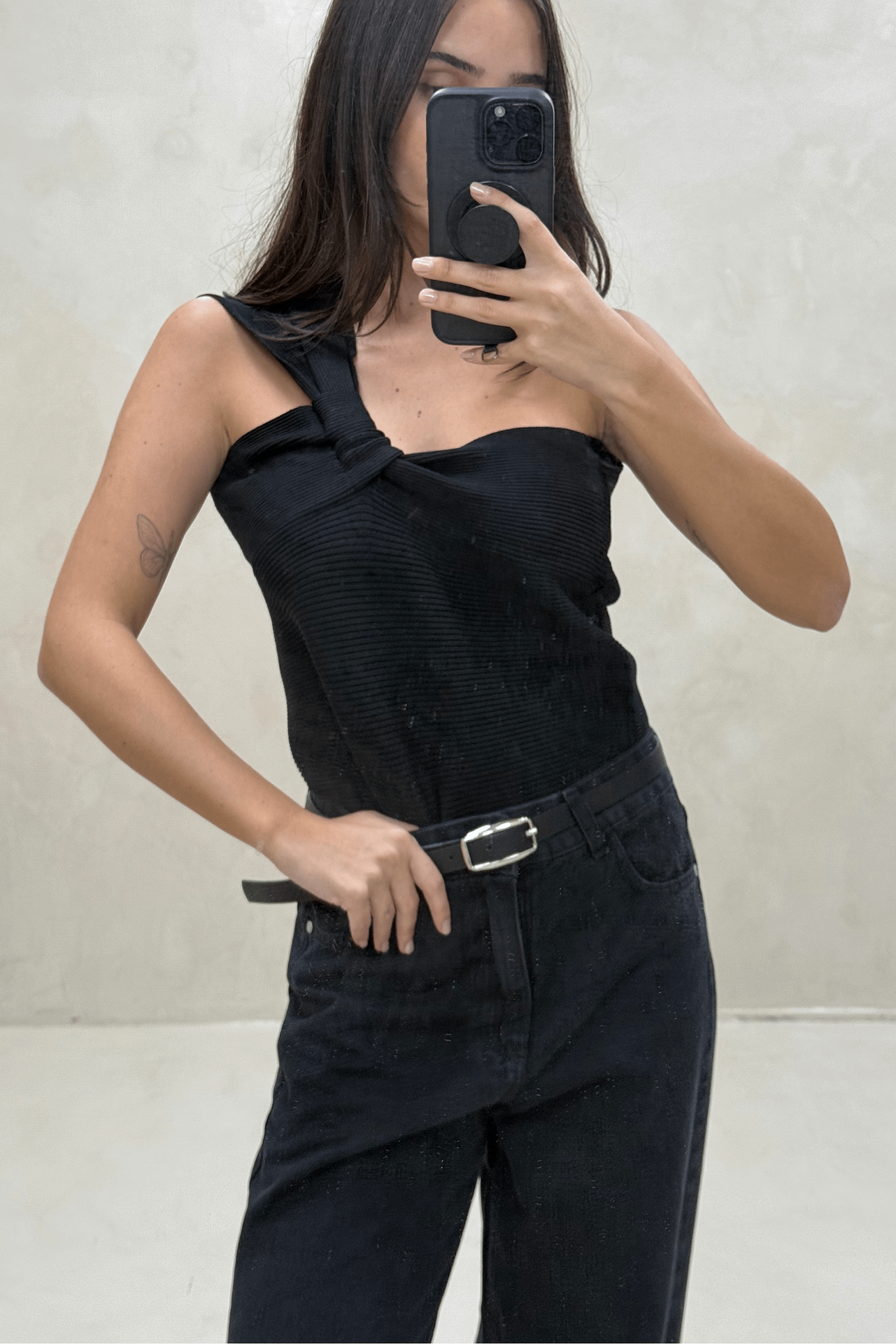 Top Tejido One Shoulder