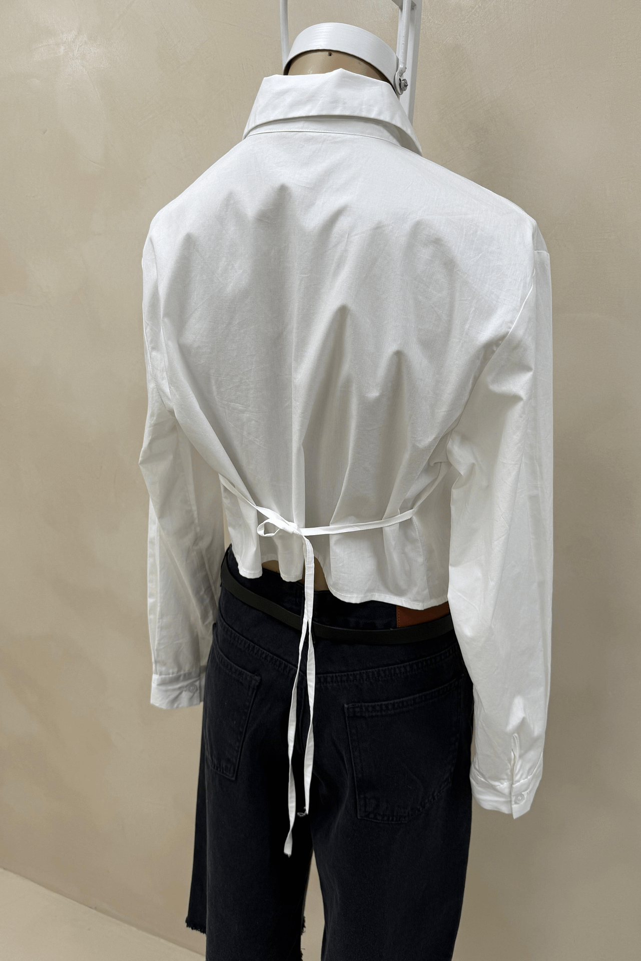 Camisa Crop Con Cordon