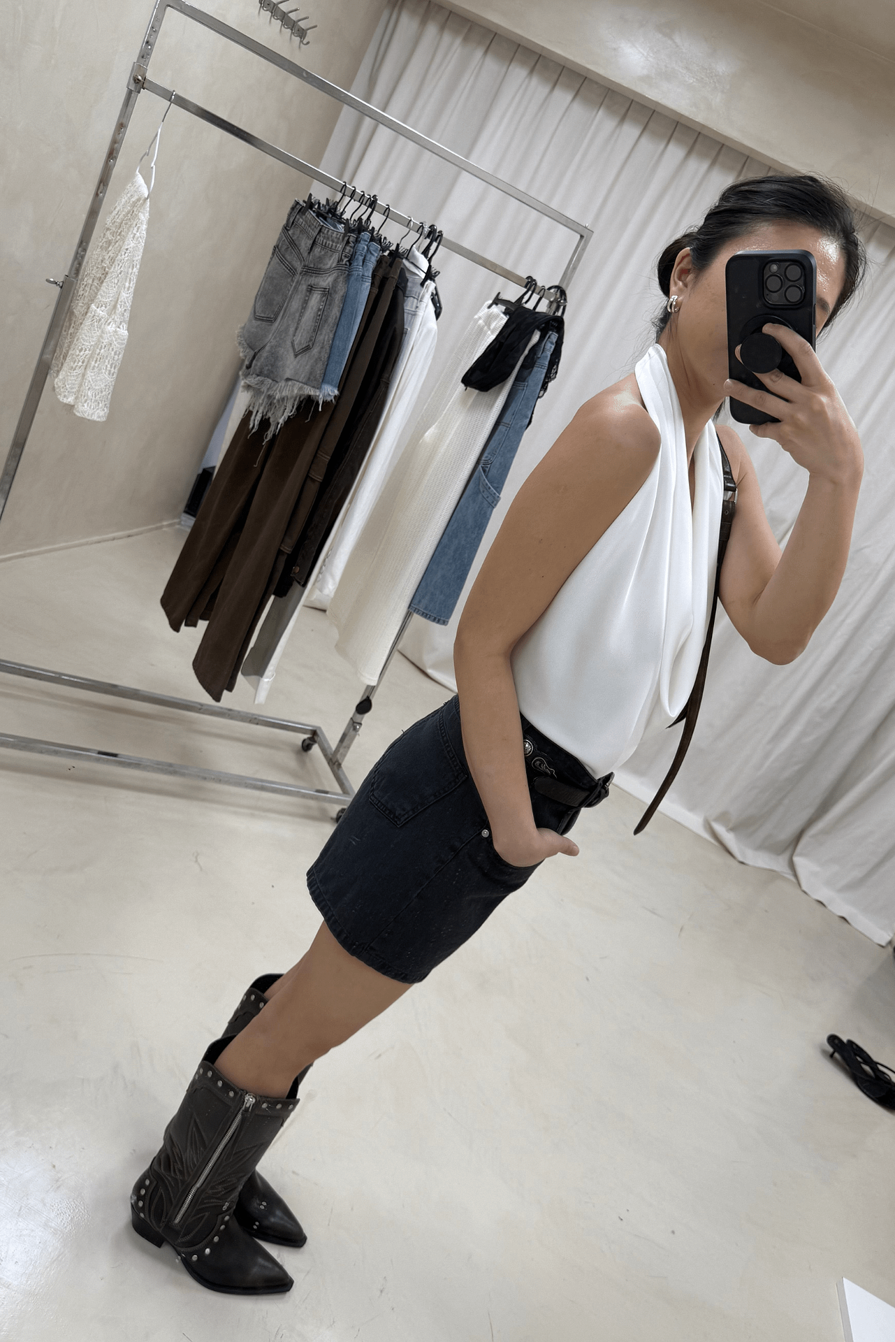 Top Halter Saten