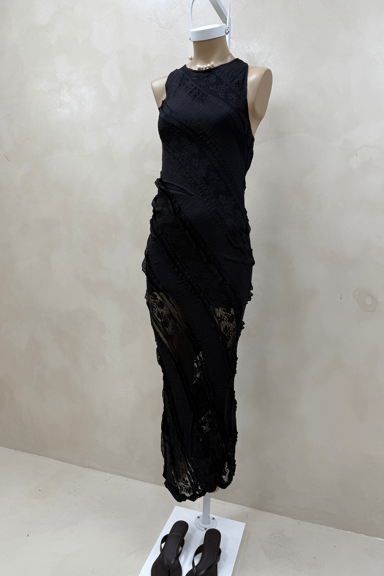 Vestido Encanje Espalda Descubierta