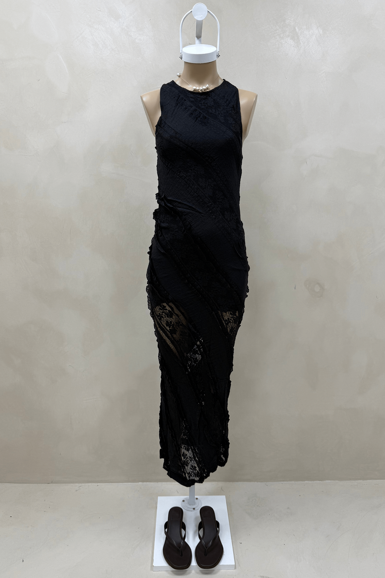 Vestido Encanje Espalda Descubierta