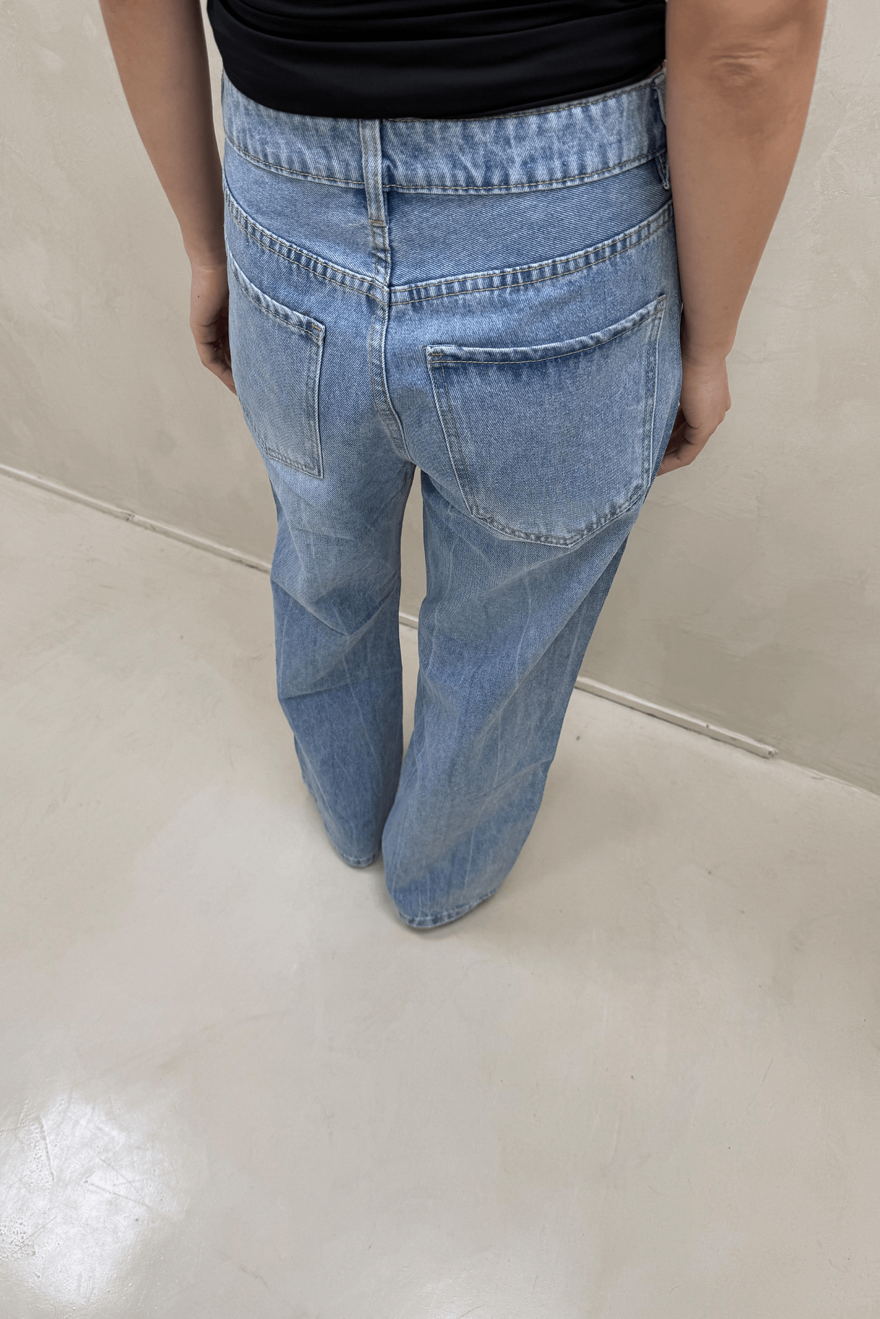 Jean Straight Celeste Con Strass