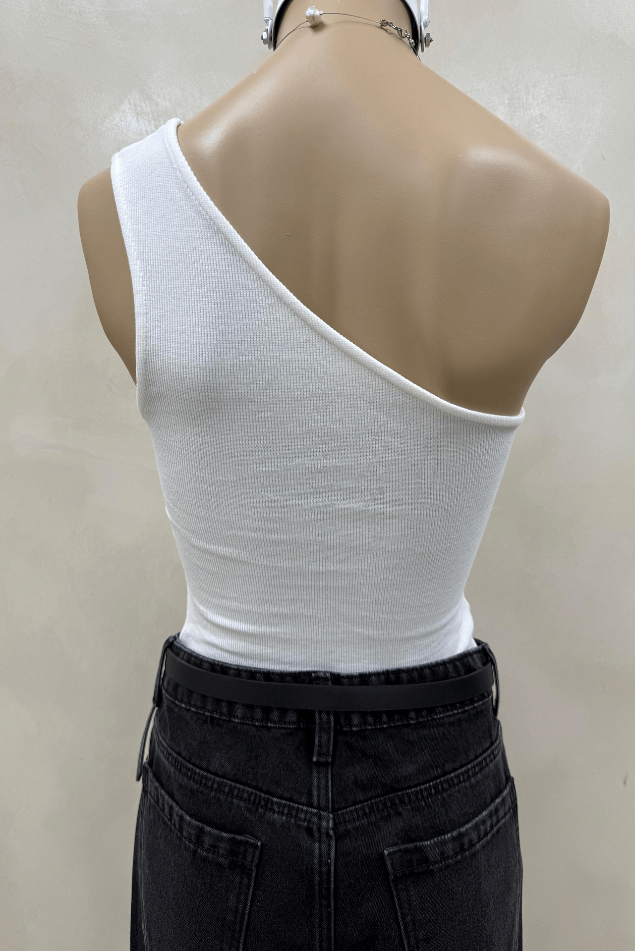 Top One Shoulder Strass