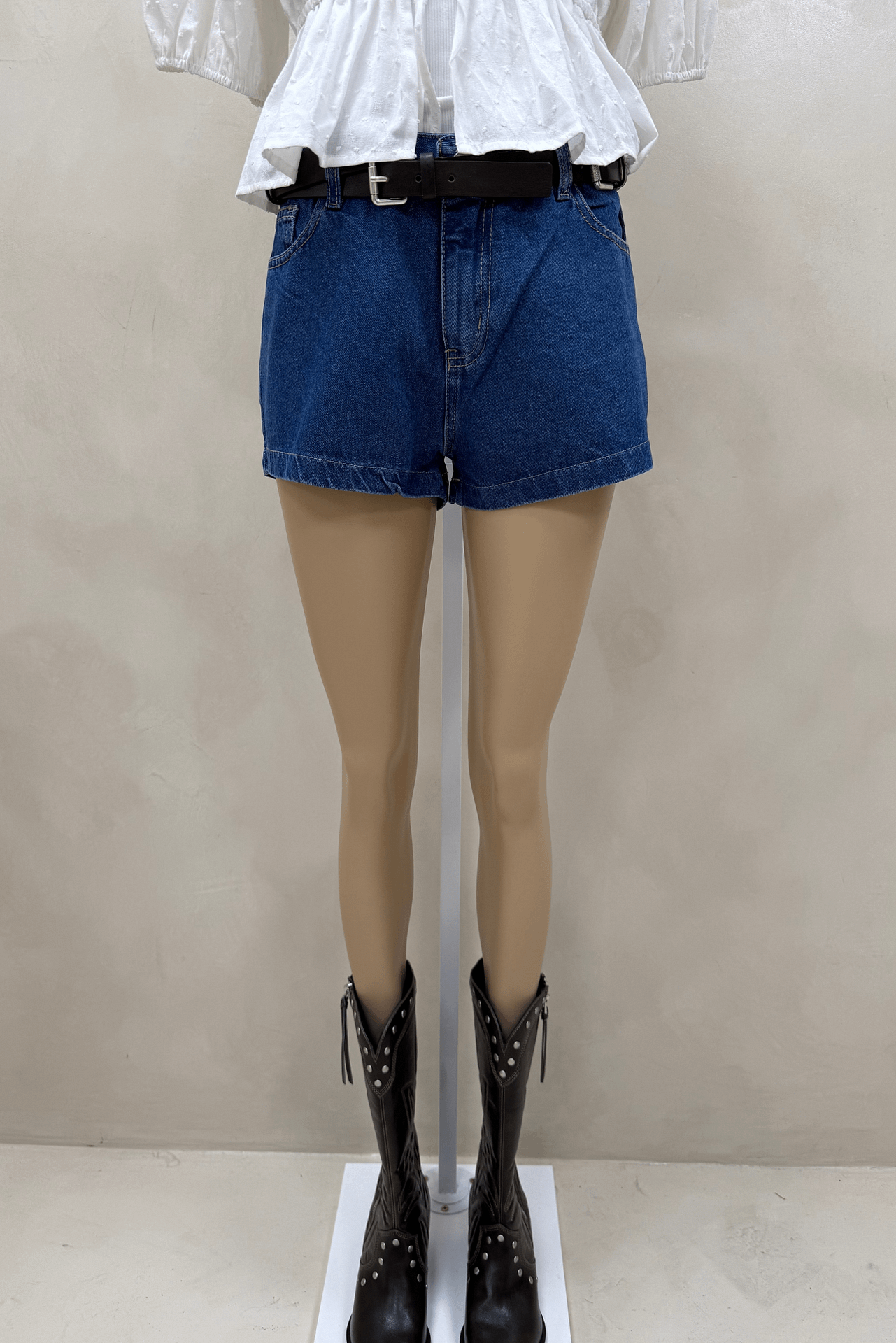 Short Tiro Bajo Azul