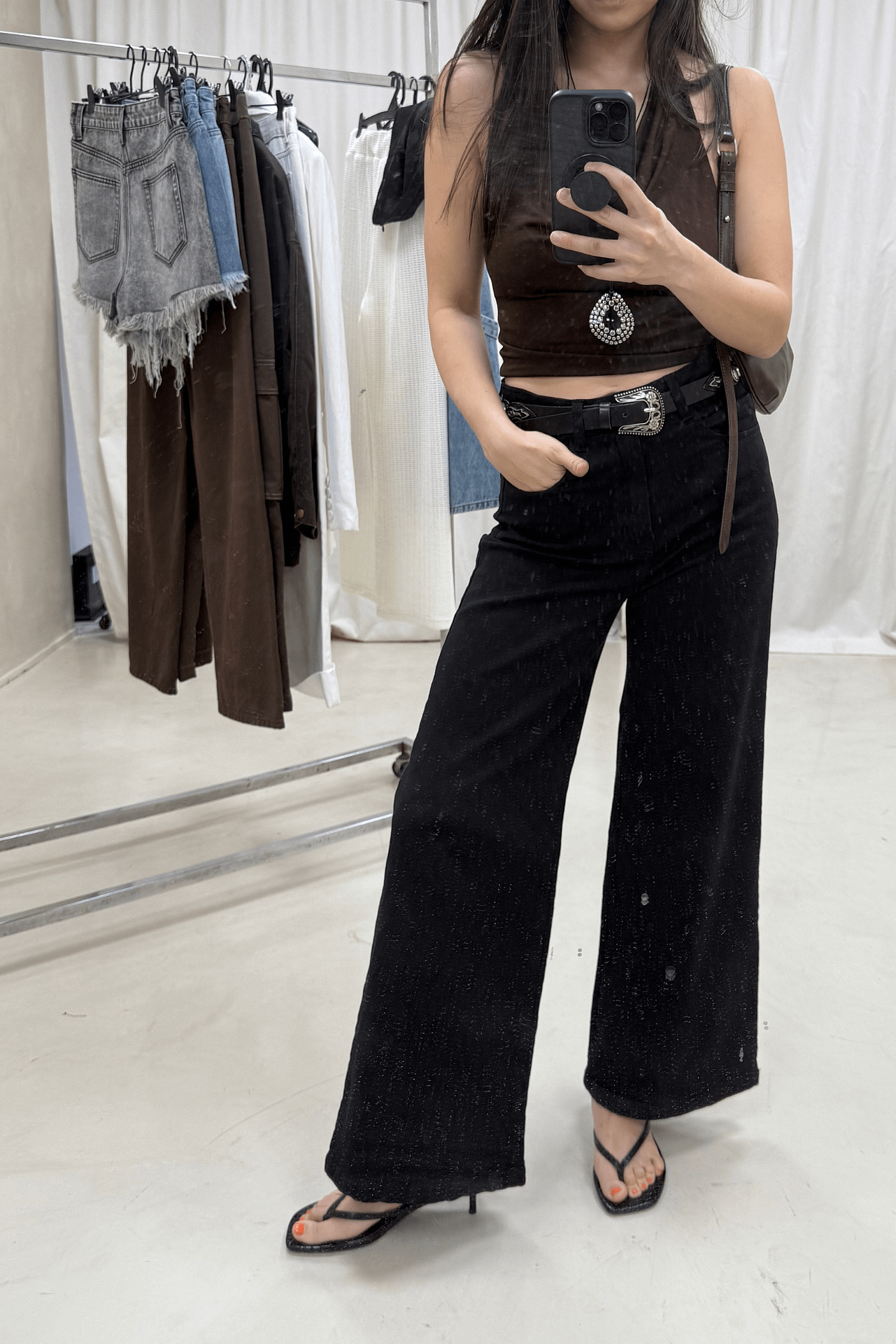 Jean Wide Elastizado Black