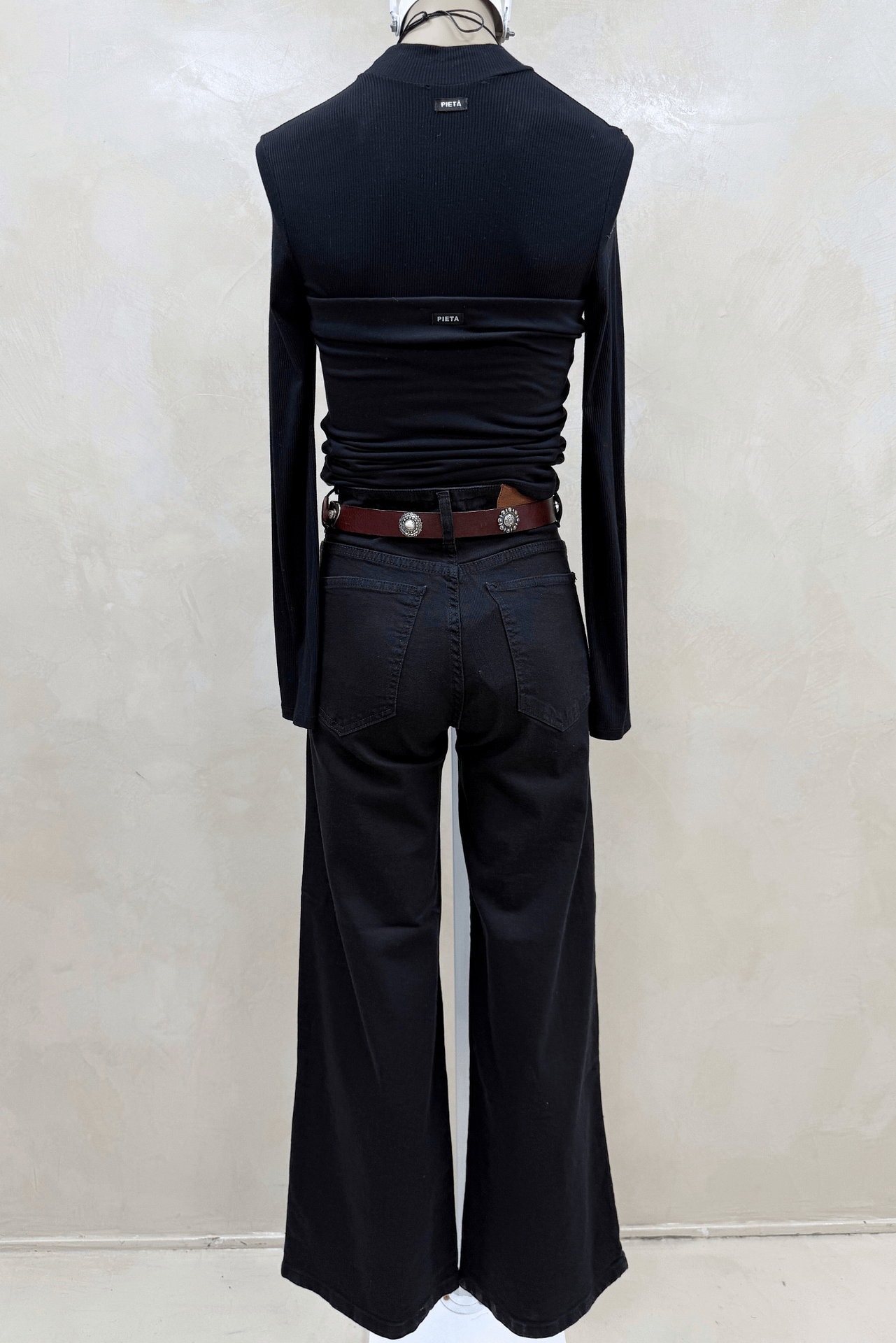 Jean Wide Elastizado Black