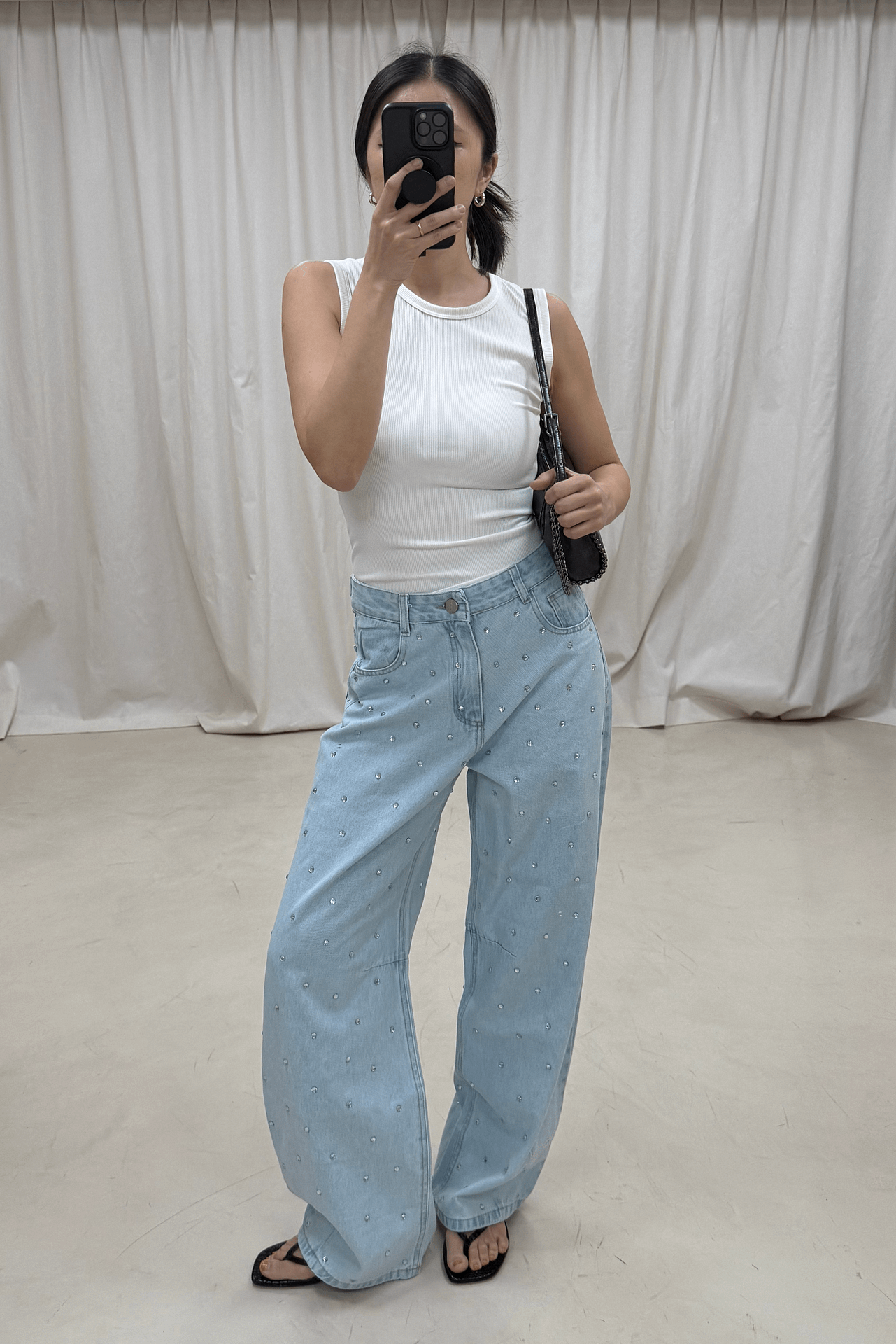 Jean Baggy Balloon Celeste Piedras
