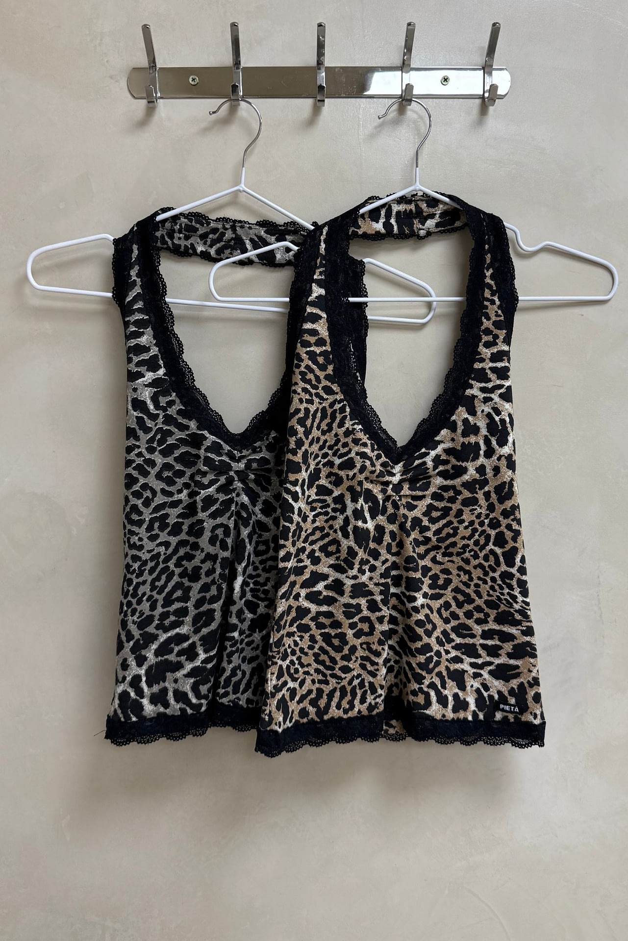 Top Halter Demi Print Puntilla