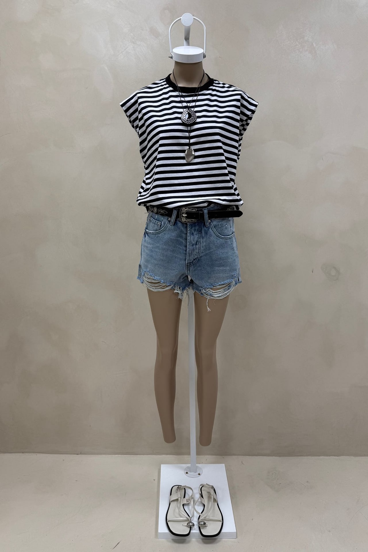 Remeron Over Sin Mangas Rayado 