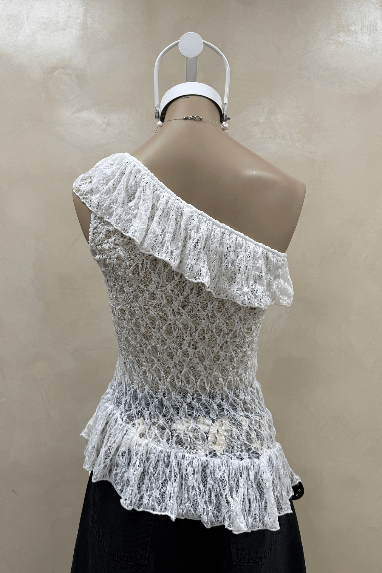 Top Encaje Volados Pico