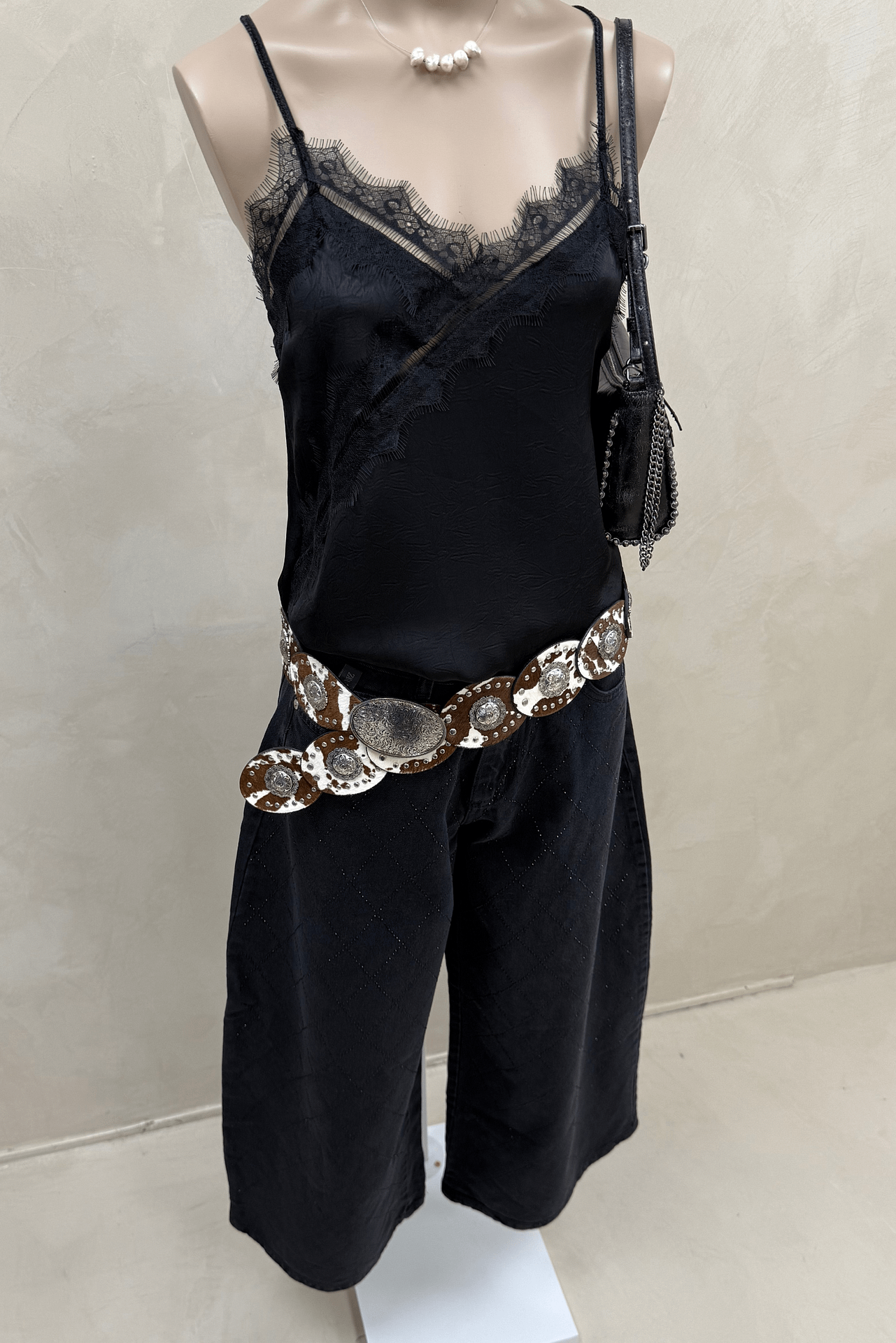 Jean Extra Wide Black Rombos