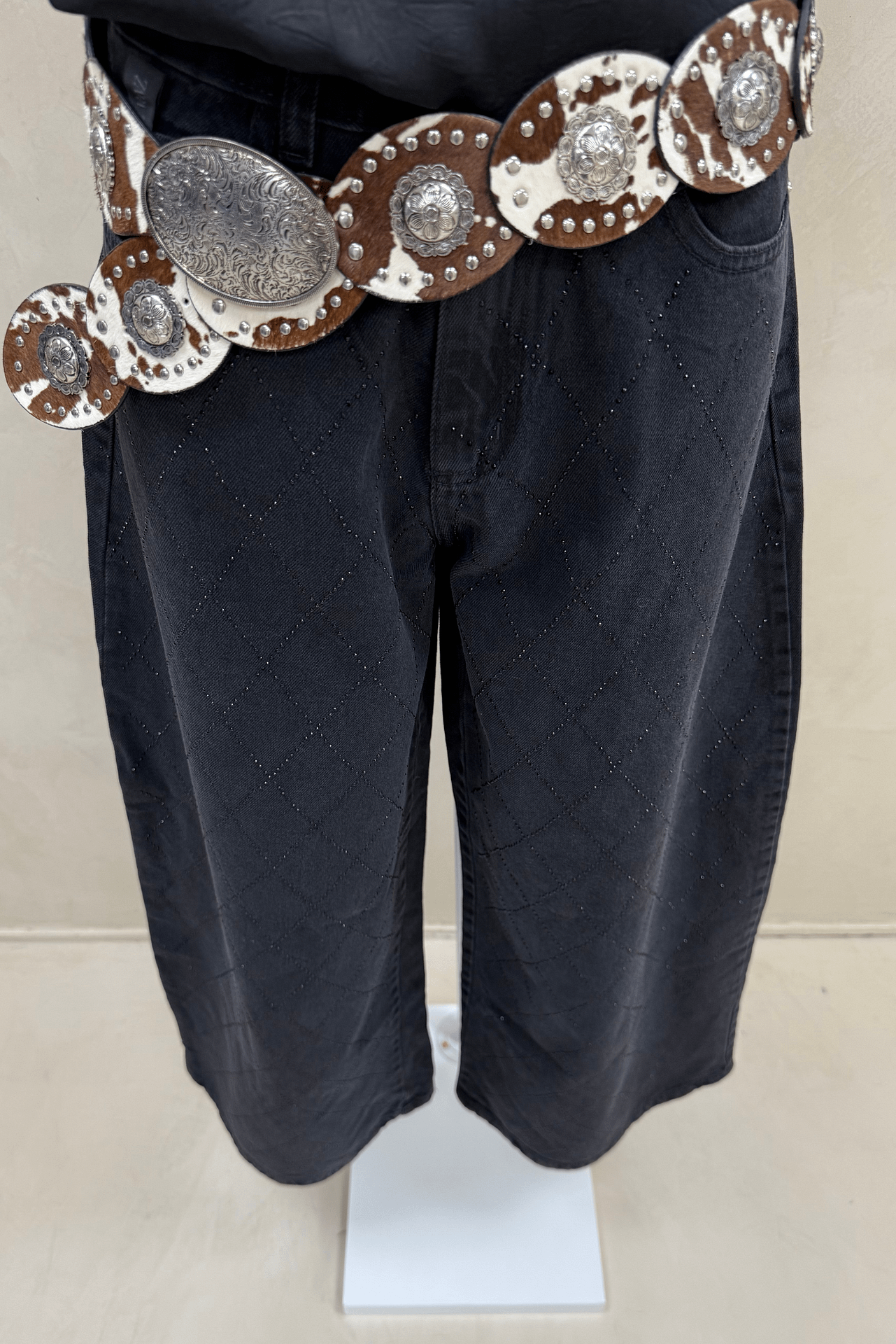 Jean Extra Wide Black Rombos