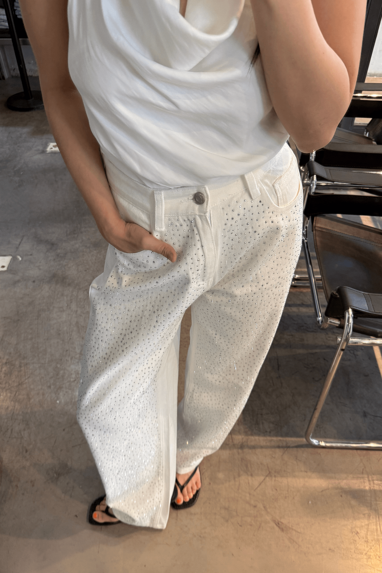 Jean Wide Balloon Blanco Star