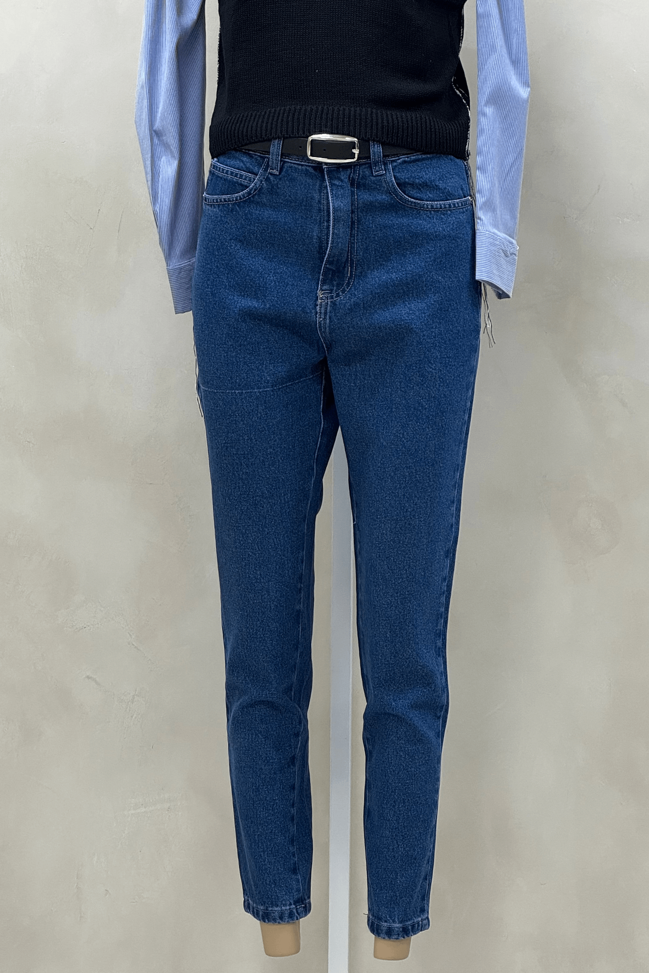 Jean Mom Azul